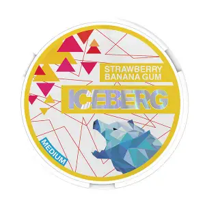 Strawberry Banana Gum Nicotine Pouches Light by Ice Berg 20mg/g